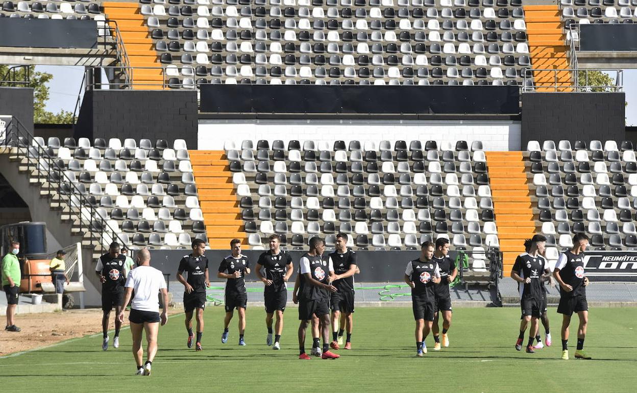 Imagen de archivo de un entrenamiento del Badajoz.