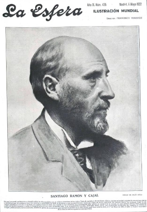 Dibujo de Solís de Ramón y Cajal, para la portada de La Esfera del 6 de mayo de 1922.