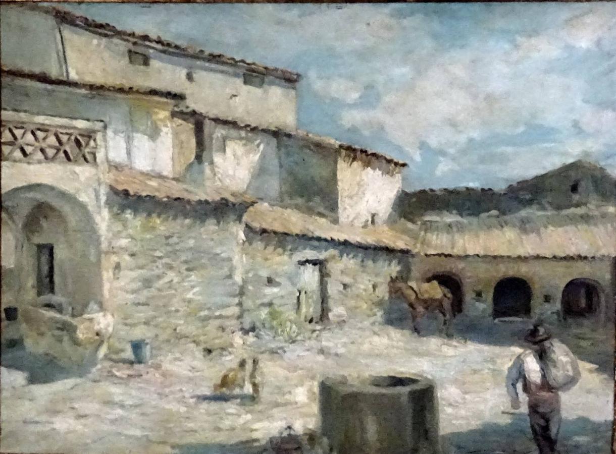 Corral de la casa en la que pasaba sus vacaciones en Garciaz. Lo pintó en 1947.