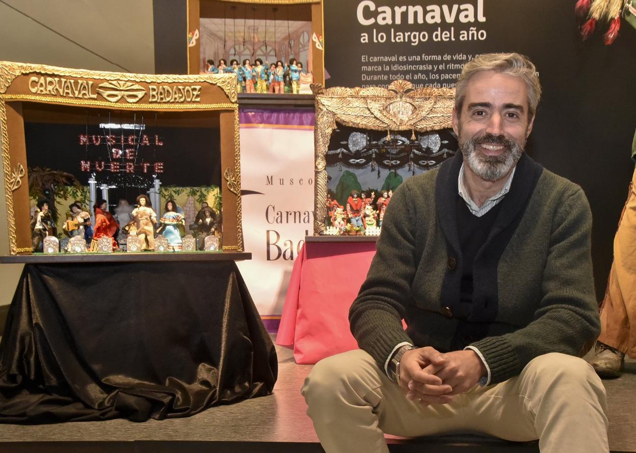 Francisco Javier Gutiérrez, en el museo del Carnaval. 