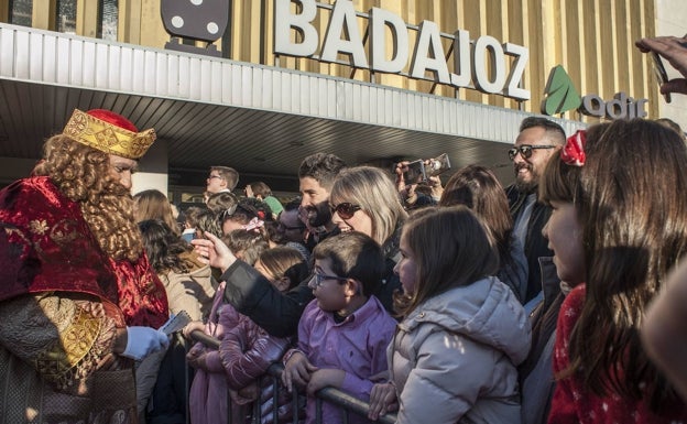 Parra como rey Gaspar en la cabalgata de Badajoz. 