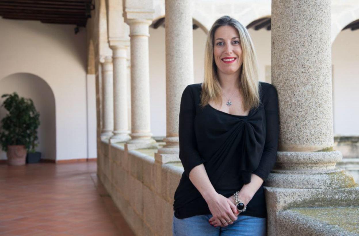 María Guardiola, en 2014, como secretaria general de Ciencia y Tecnología de la Junta de Extremadura. 