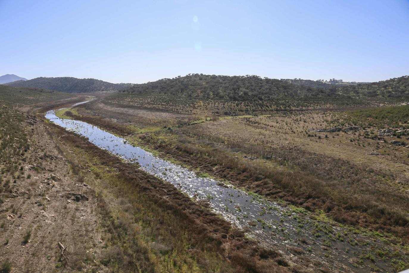 Embalse de Alange, entre Palomas y Almendralejo