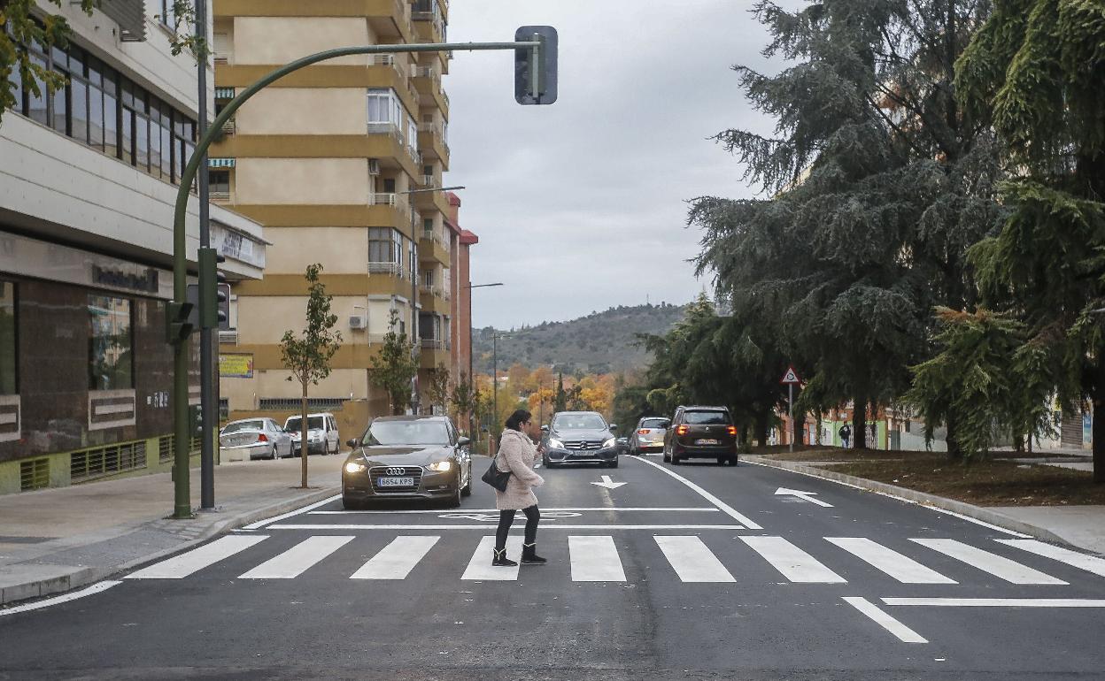 Corredor semipeatonal de la calle Viena, ya ejecutado. 