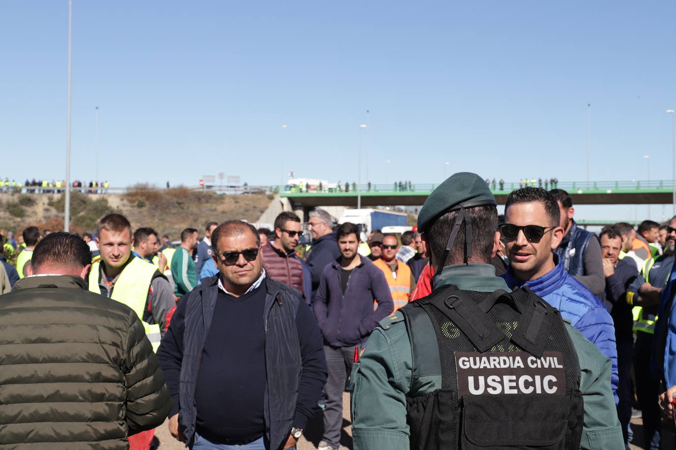 Fotos: Protesta de los agricultores en Miajadas