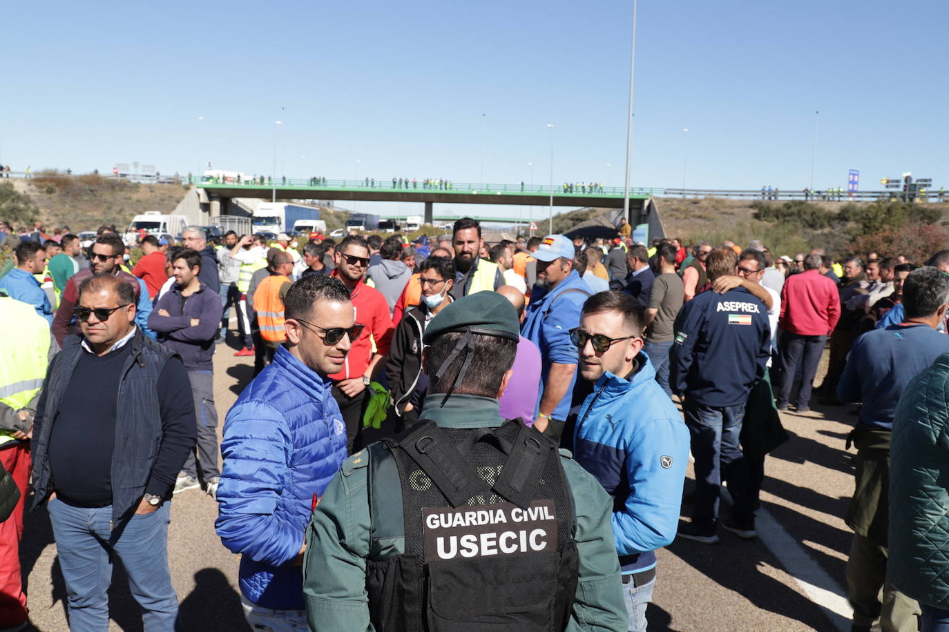 Fotos: Protesta de los agricultores en Miajadas