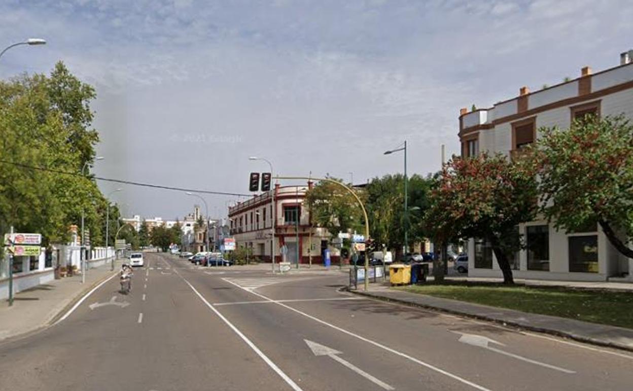 Carretera EX-101 a su paso por Zafra.