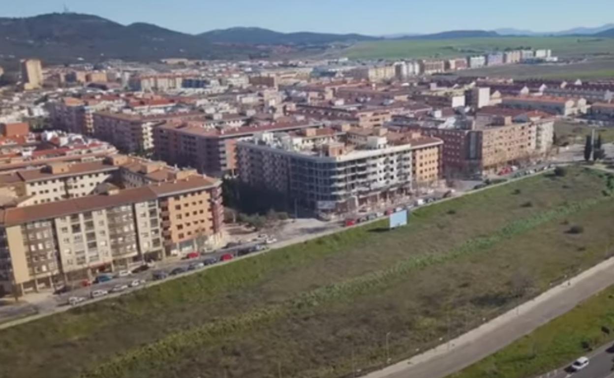 Vista aérea de los terrenos del Nuevo Cáceres en una imagen de un vídeo de promoción de la empresa. 