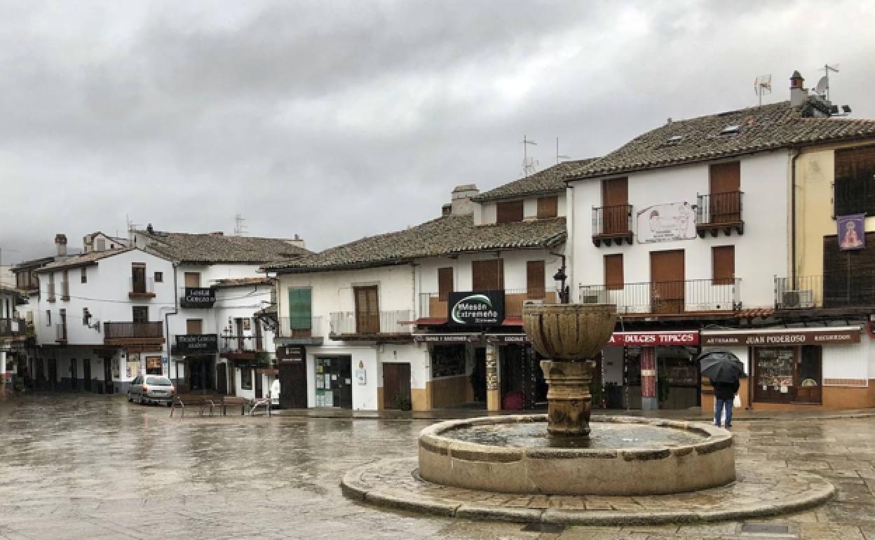 La plaza de Santa María de Guadalupe, sin terrazas. 