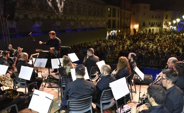 Imagen de archivo de un concierto de laBanda Municipal de Música de Badajoz. / 