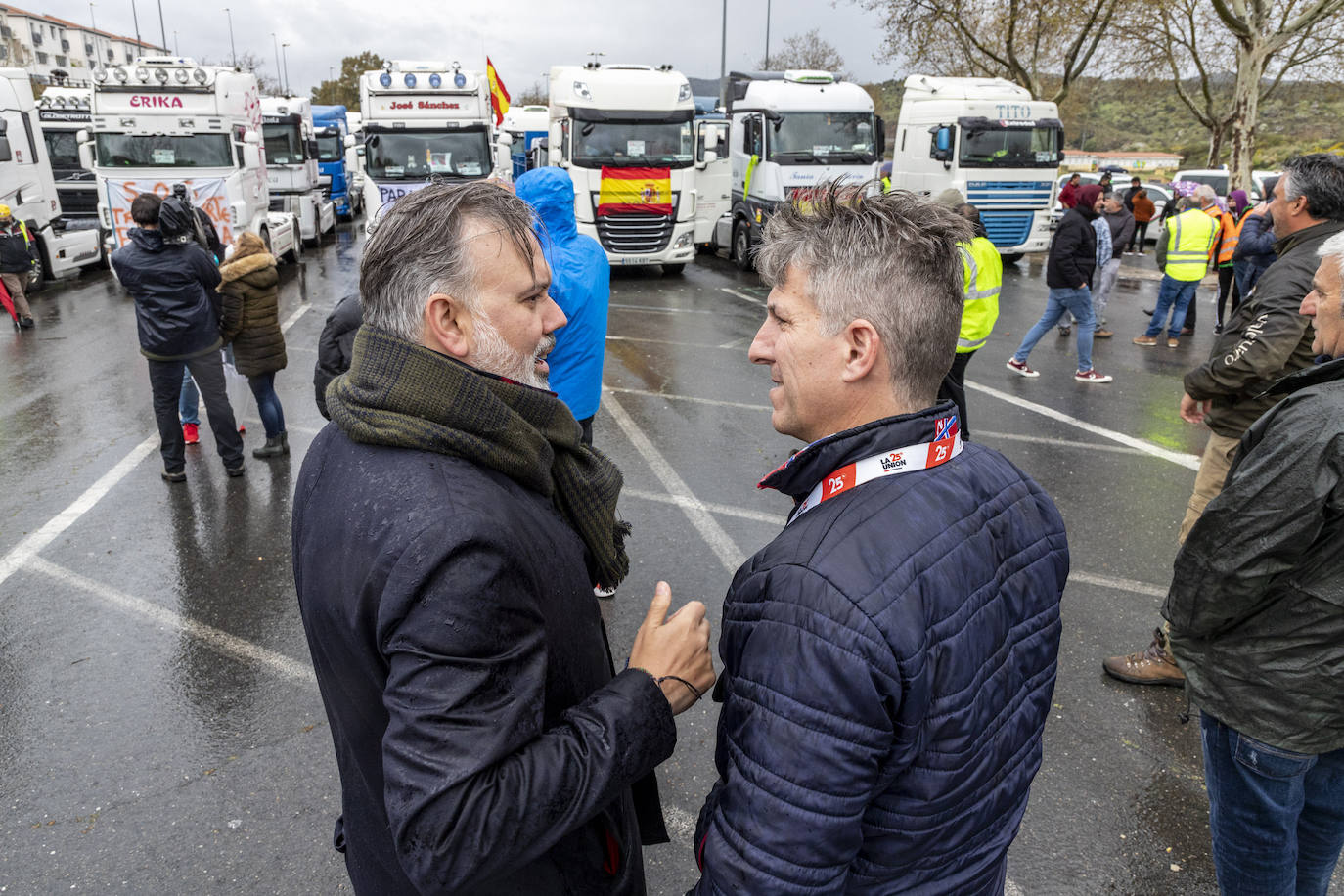 Protestas de transportistas en Plasencia