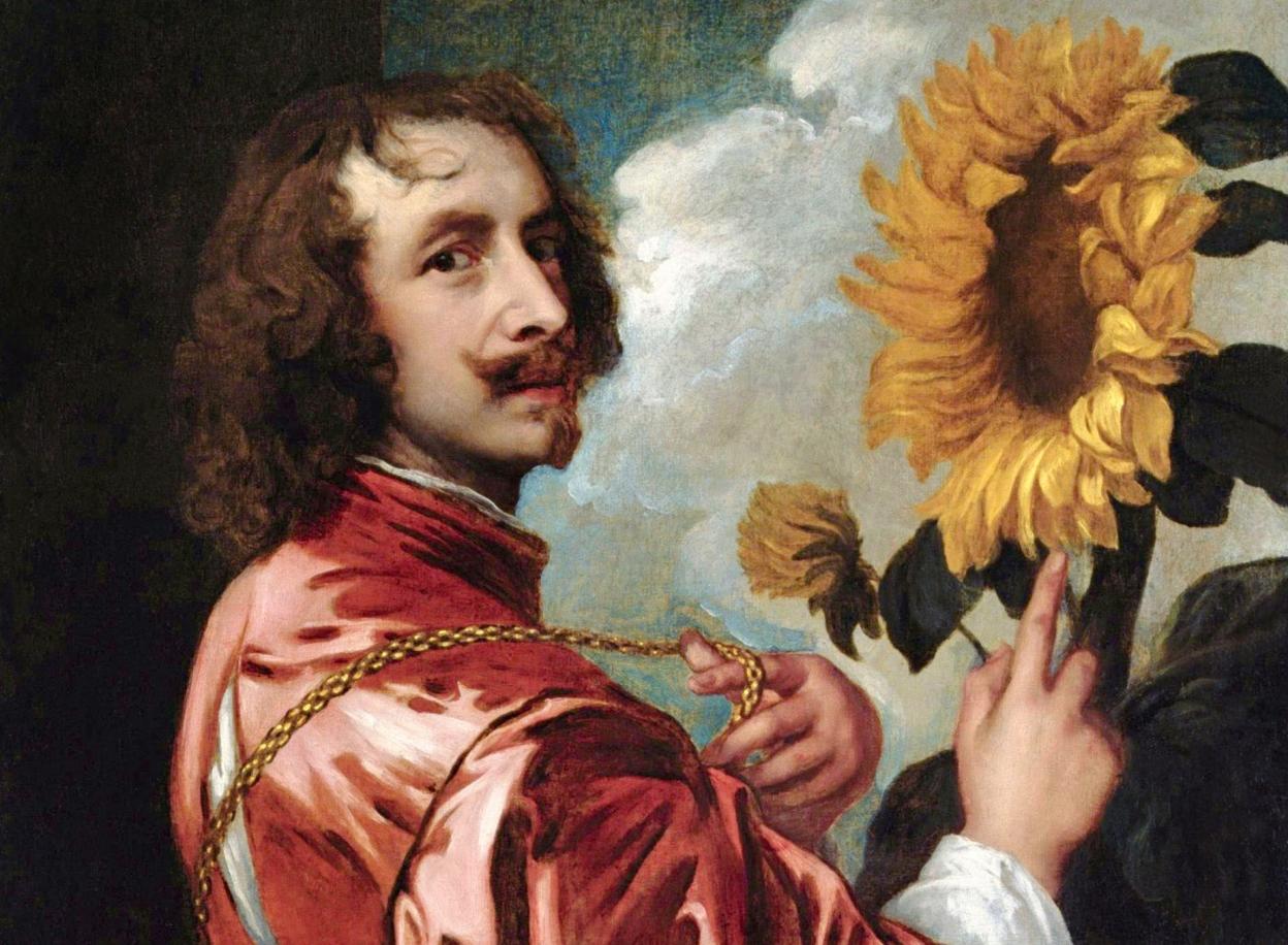 'Autorretrato con girasol', de Anton van Dyck, datado entre 1632 y 1633. 