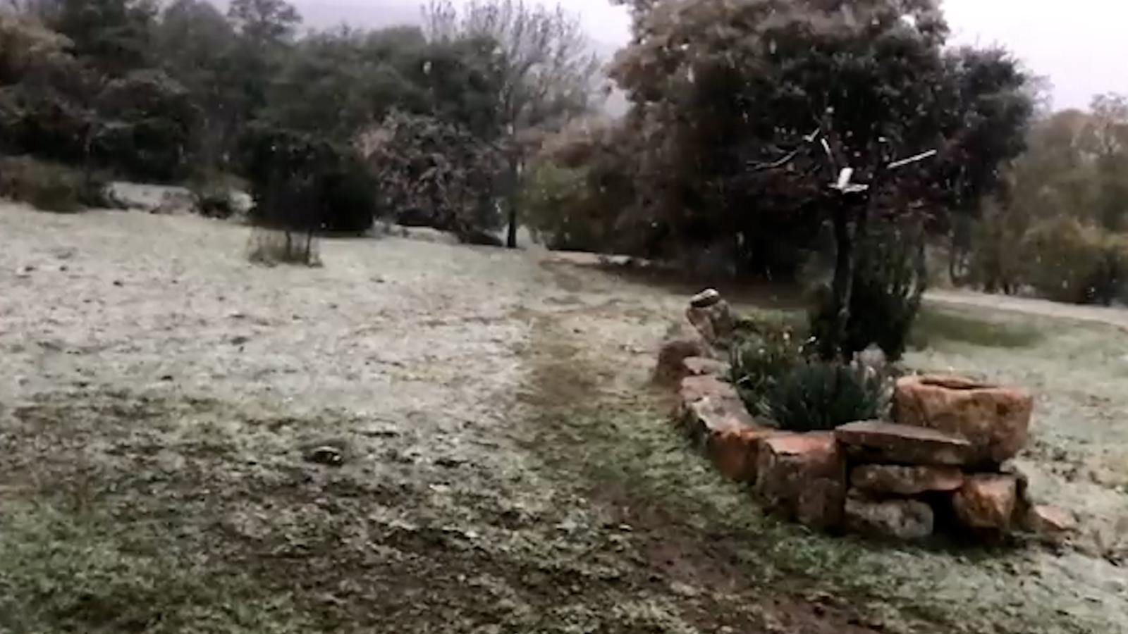Fotos: Nieve caída en la zona de las Villuercas en pleno mes de abril
