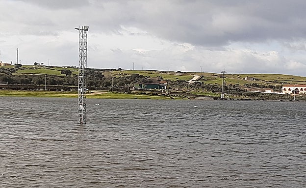 Imagen principal - Arriba, imagen de archivo de La Charca de Casar de Cáceres. Abajo a la izquierda las tencas en sus cajas. A la derecha, el lugar al que se trasladan.