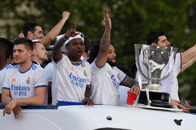 Fotos: Festejo liguero del Real Madrid en Cibeles