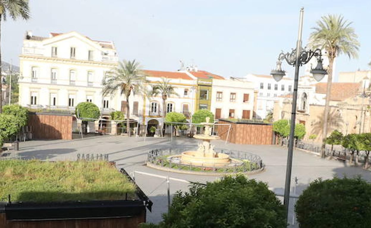 Imagen de archivo de la Plaza España de Mérida.