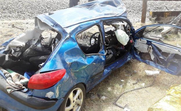 Accidente en el que falleció una joven de 26 años en Toril. 