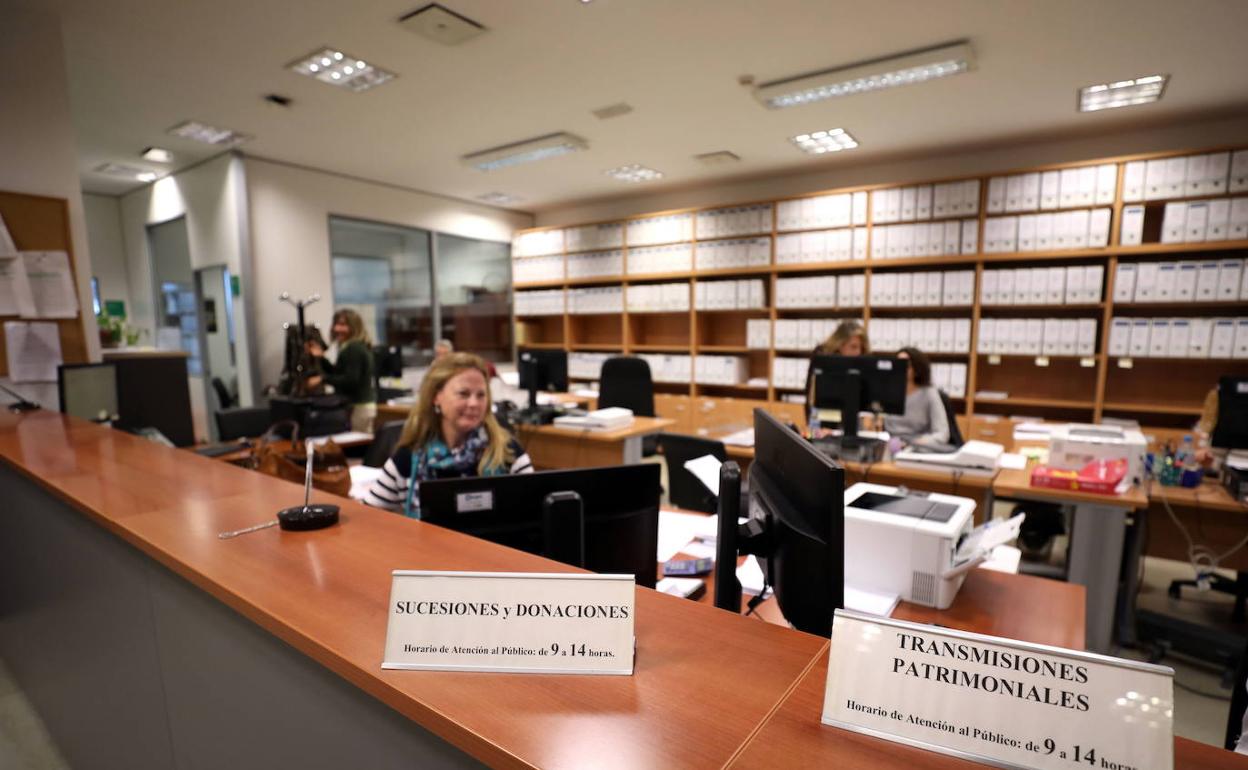Oficina liquidadora de impuestos de la Junta de Extremadura. 