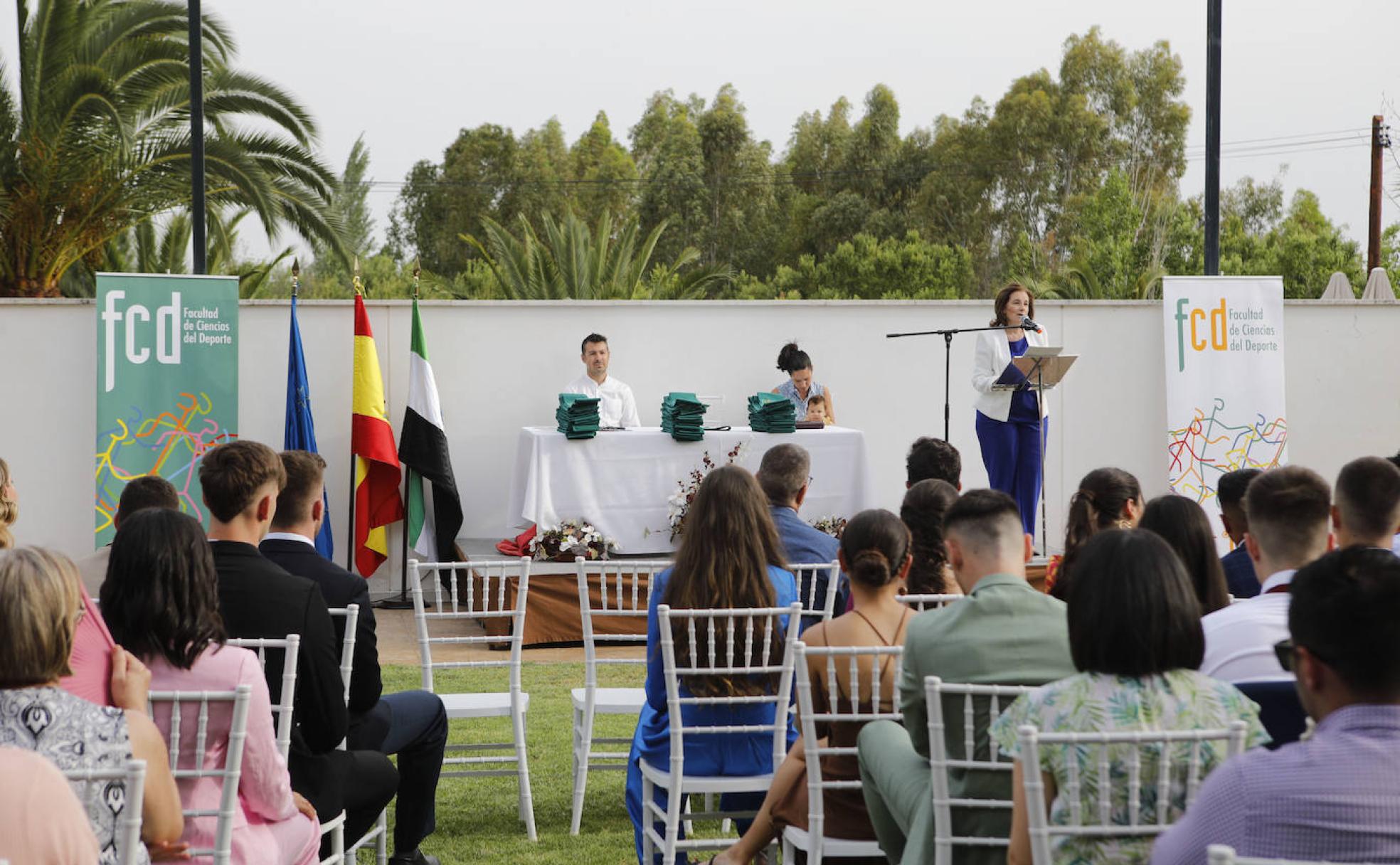 Graduación, el pasado viernes, de los alumnos de Ciencias del Deporte de Cáceres. 
