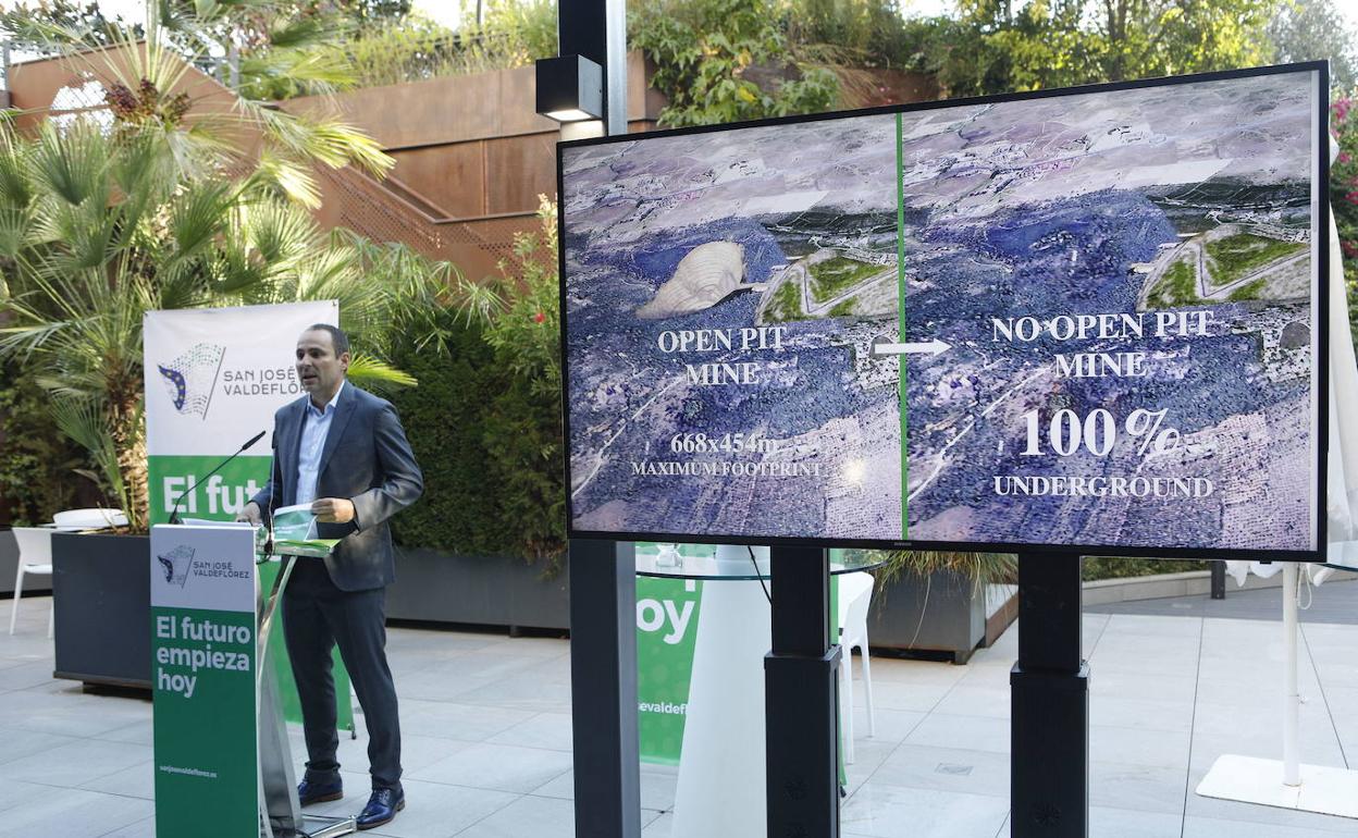 Presentación del nuevo proyecto de mina bajo tierra en Cáceres el pasado mes de octubre. 