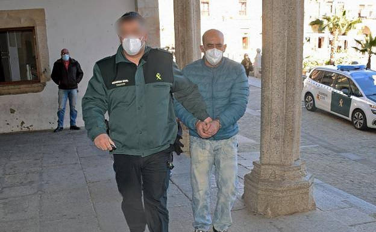 Juan José Palacios el pasado mes de enero en los juzgados de Trujillo. 