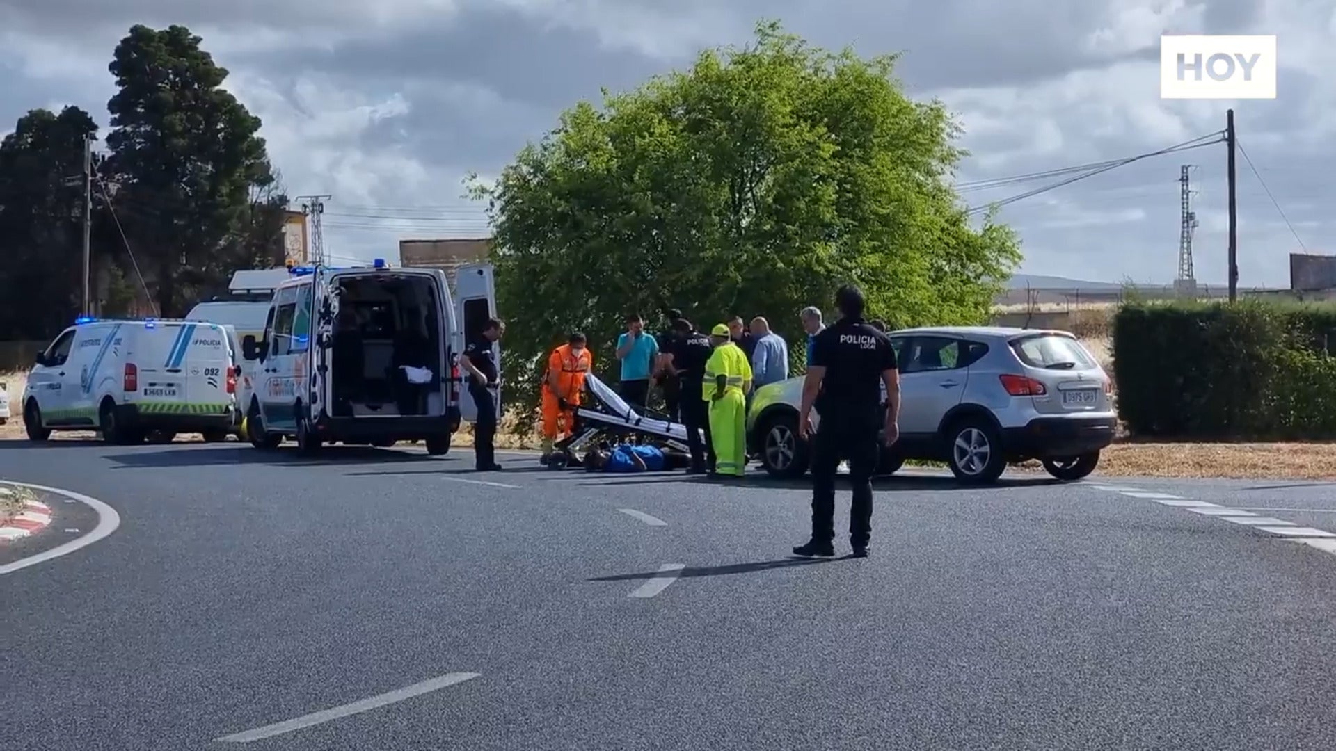 Un coche atropella a un ciclista en la avenida Felipe VI de Mérida