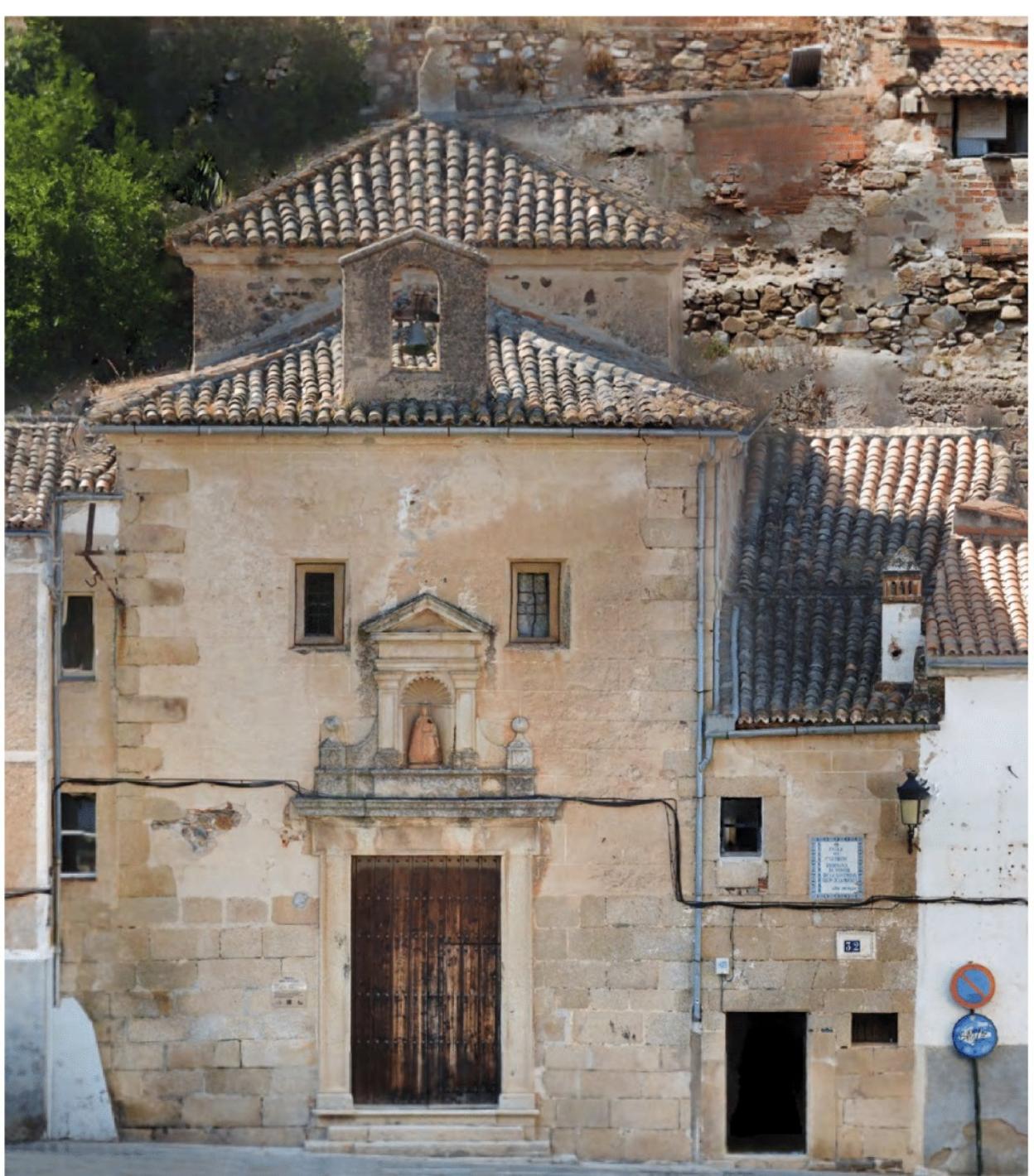 Fachada de la ermita del Vaquero, en la calle Caleros. 