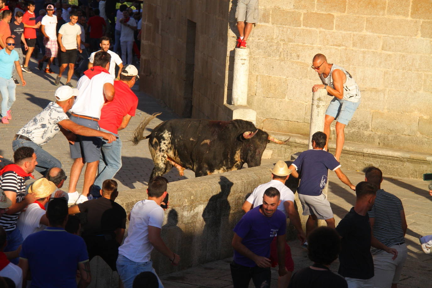 Encierro y lidia de 'Descuidao', el toro de la Peña El 27. 