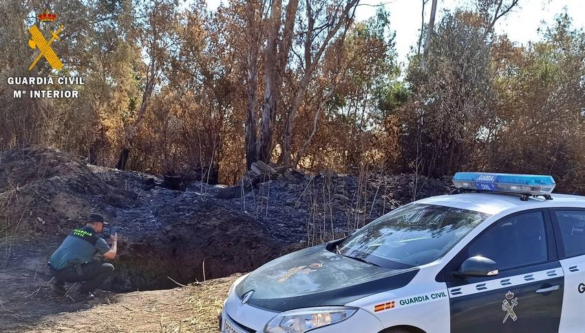 Incendio que afectó al municipio pacense de La Albuera.