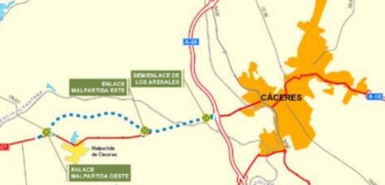 La variante de Malpartida de Cáceres se licita con 50 millones y un plazo de dos años