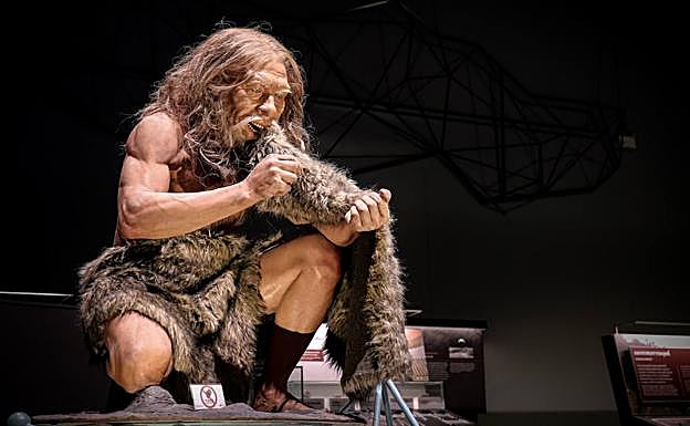 Recreación de un hombre neandertal.