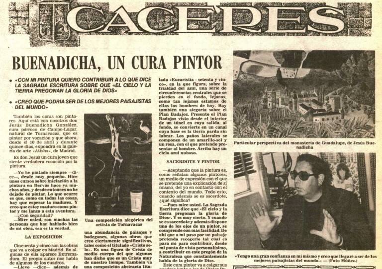 Noticias del Padre Buenadicha sobre su faceta de pintor.