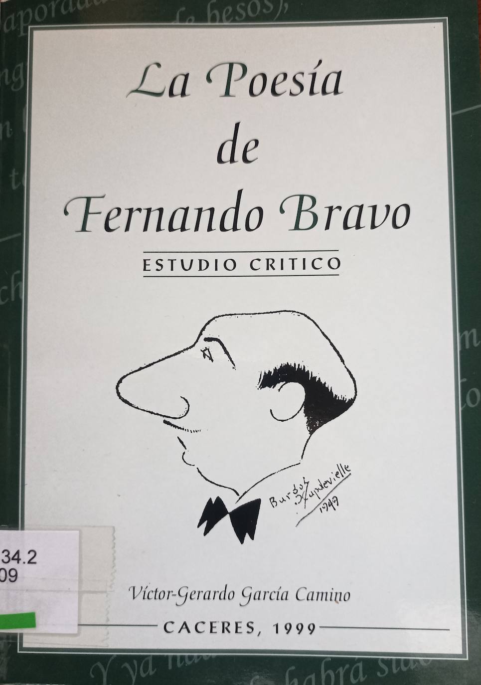 Libro 'La poesía de Fernando Bravo' escrito por Víctor-Gerardo García Camino.