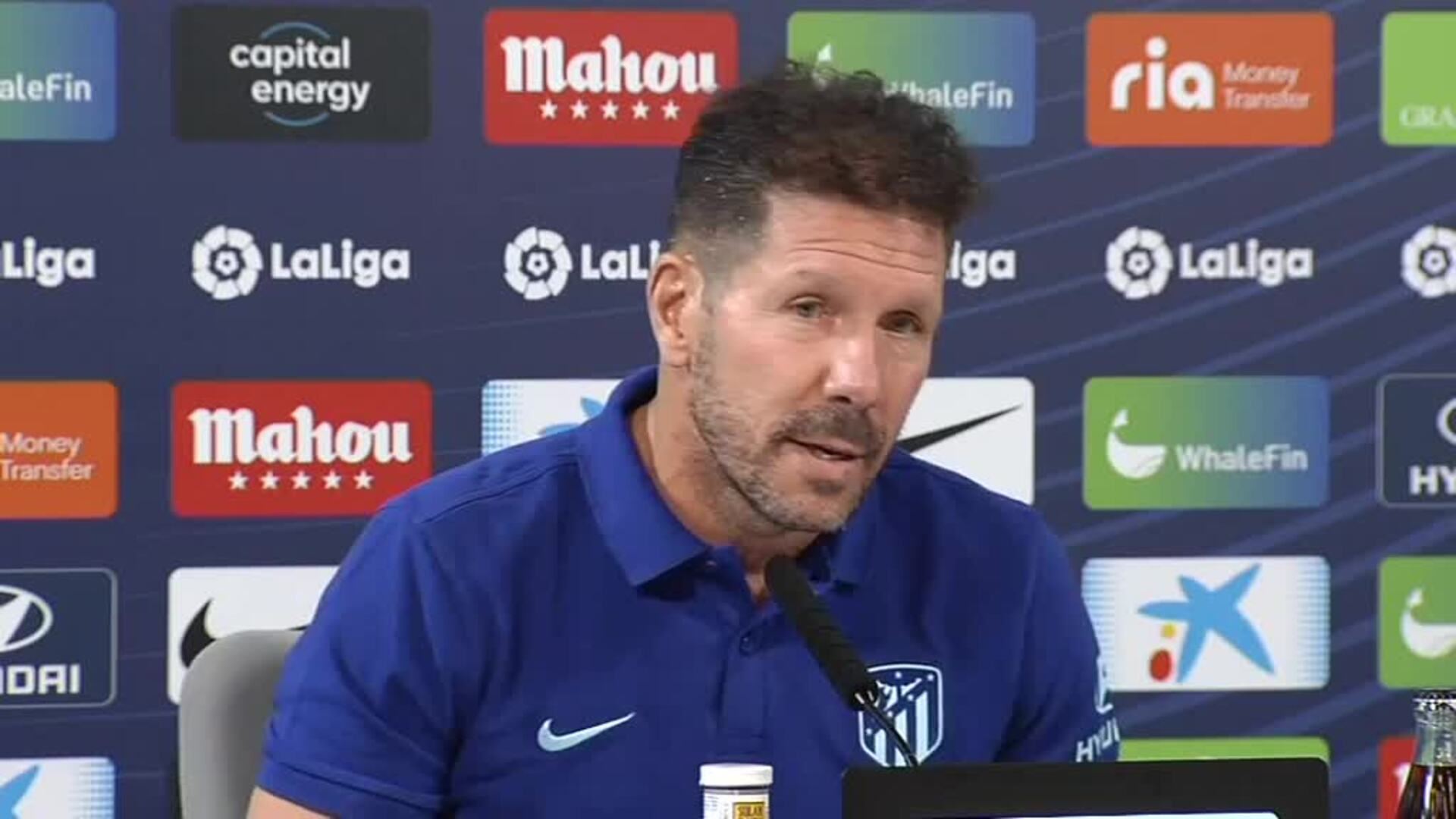 Simeone ante el posible fichaje de Ronaldo: "mañana jugamos con el Getafe, un partido importante para el equipo"