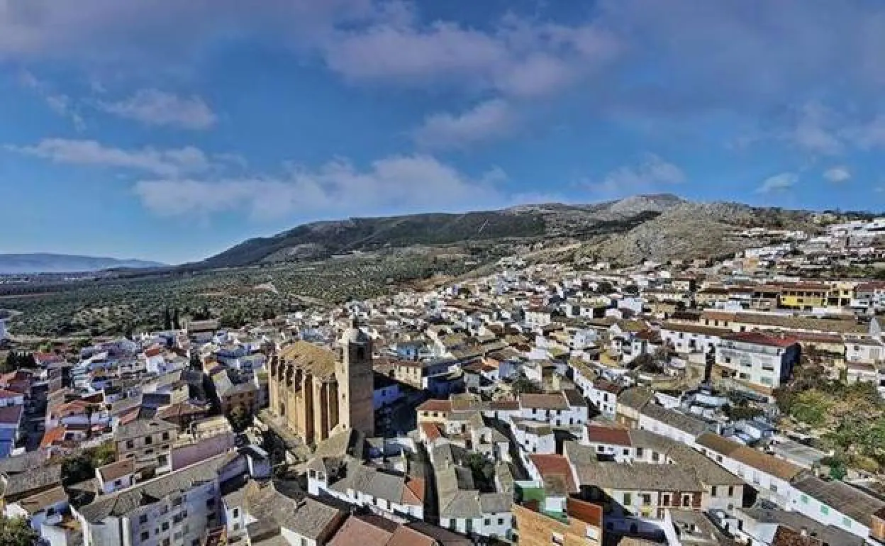 Vista aérea del municipio de Íllora. 