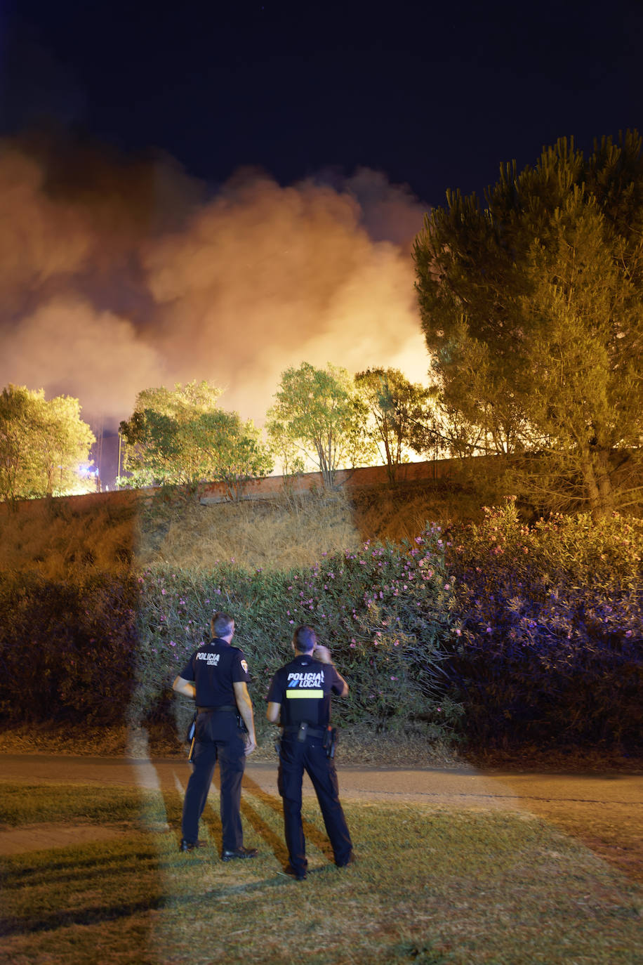 Fotos: Imágenes del espectacular incendio frente al acueducto de Los Milagros de Mérida