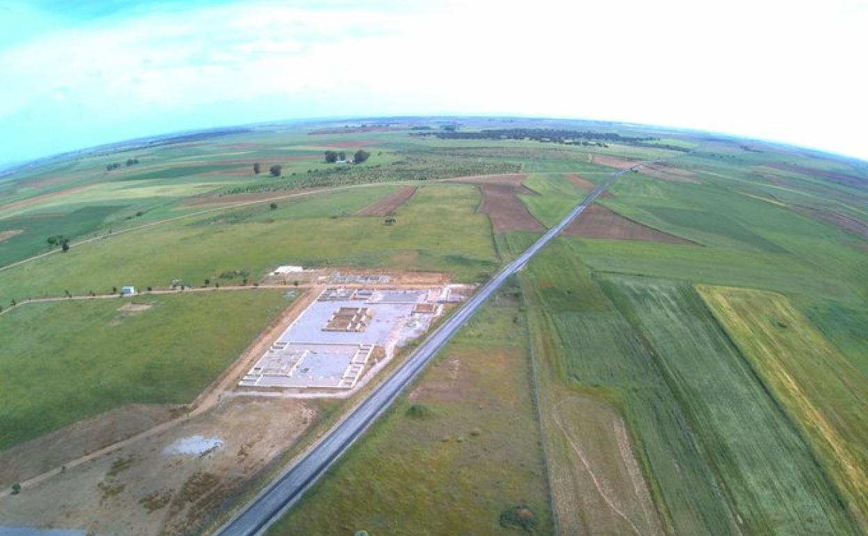 Vista aérea de la antigua ciudad romana de Regina.