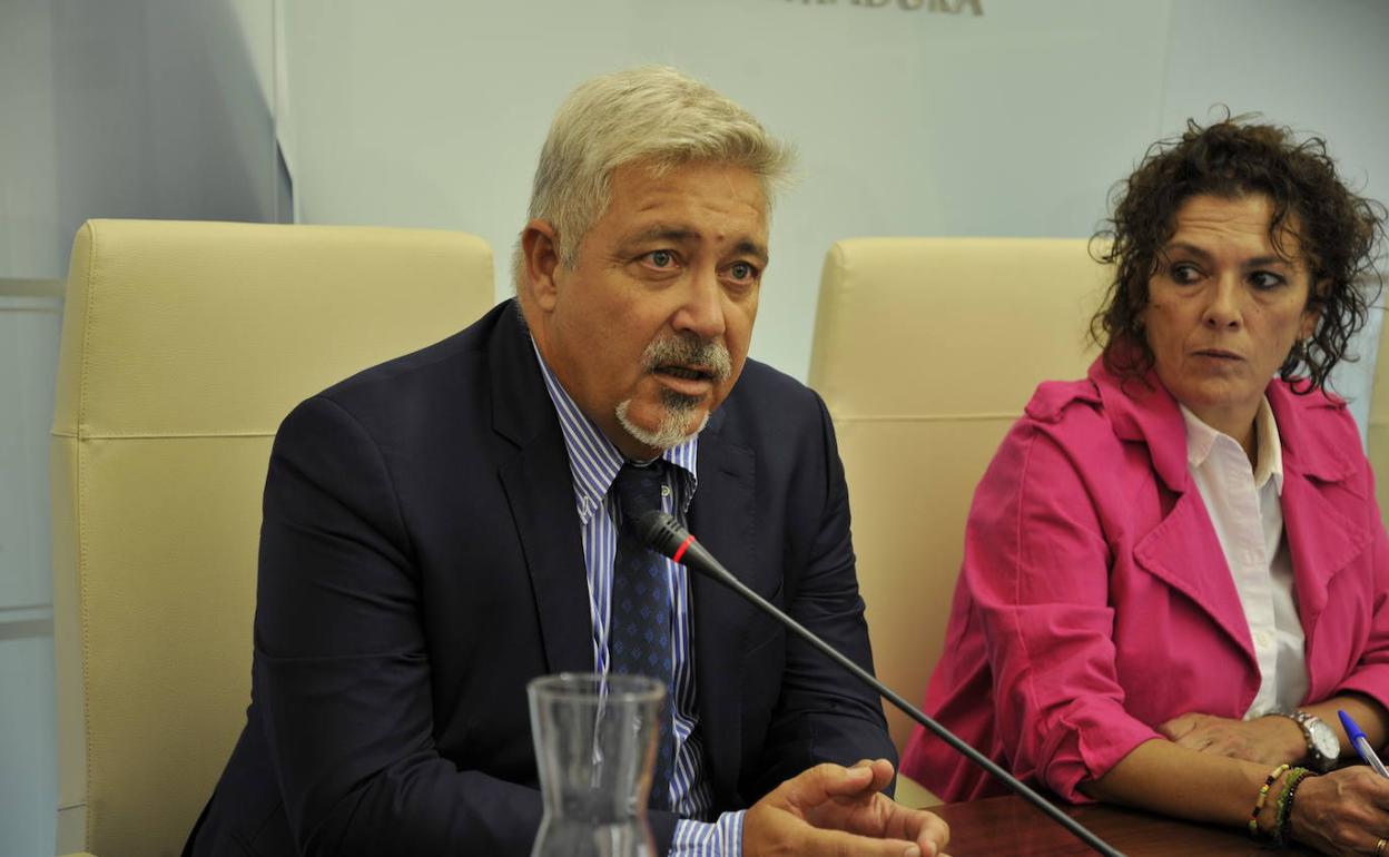 Francisco Javier Gaspar en la comparecencia en la Asamblea de Extremadura previa a su nombramiento. 