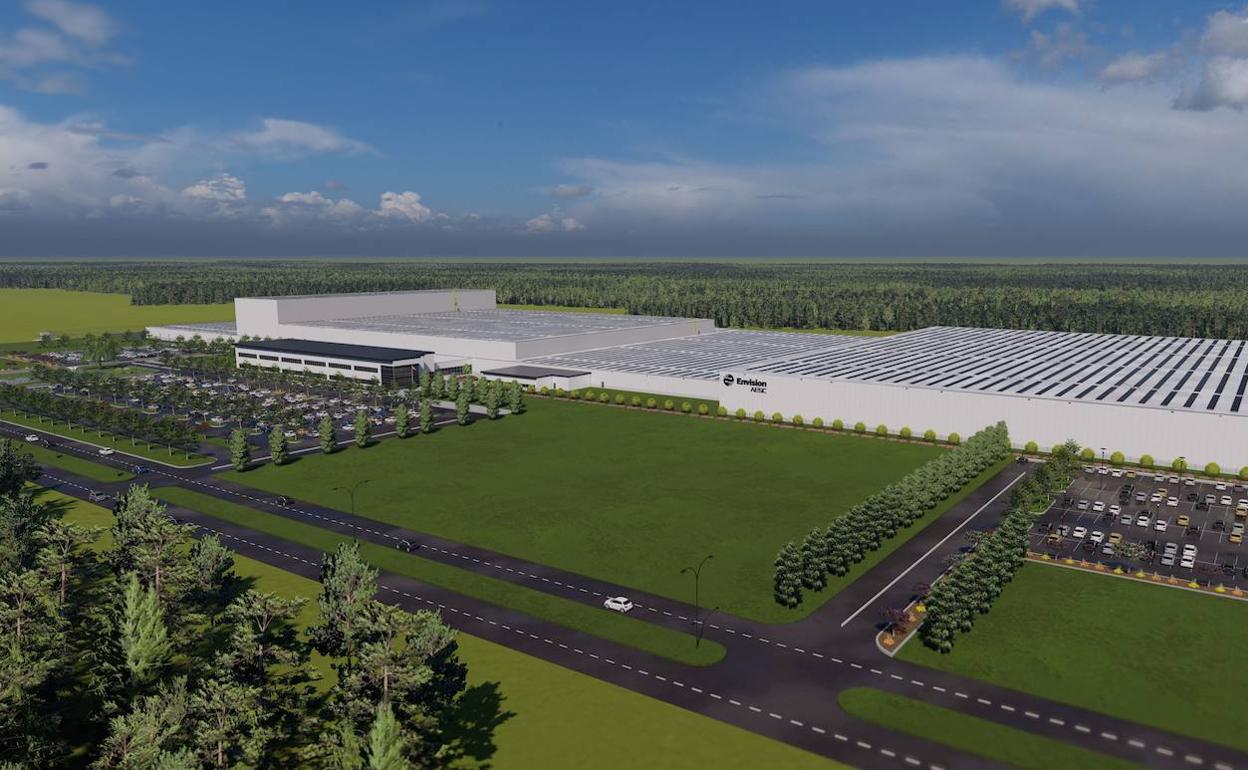 Recreación de la gigafactoría. 