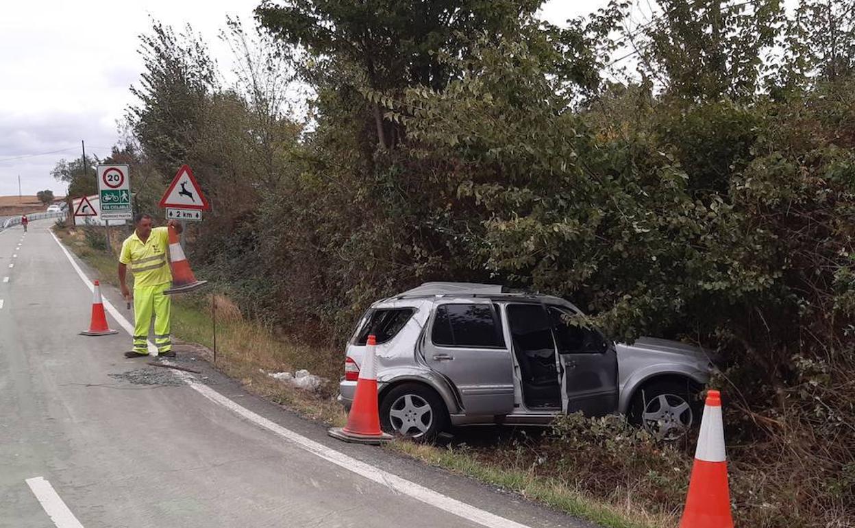 Aparatoso accidente en Casar de Cáceres. 