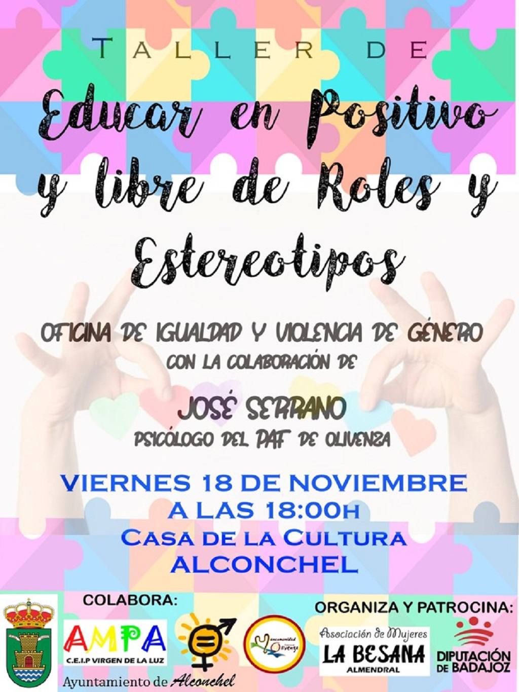 Cartel de la charla informativa. 