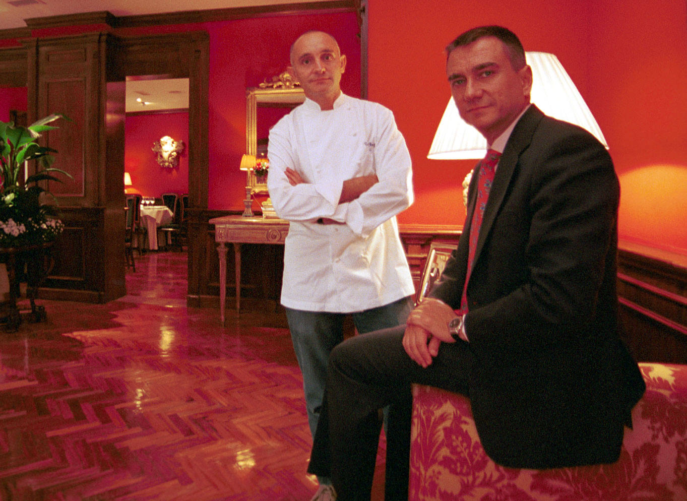 La pareja en Atrio en el año 2000.