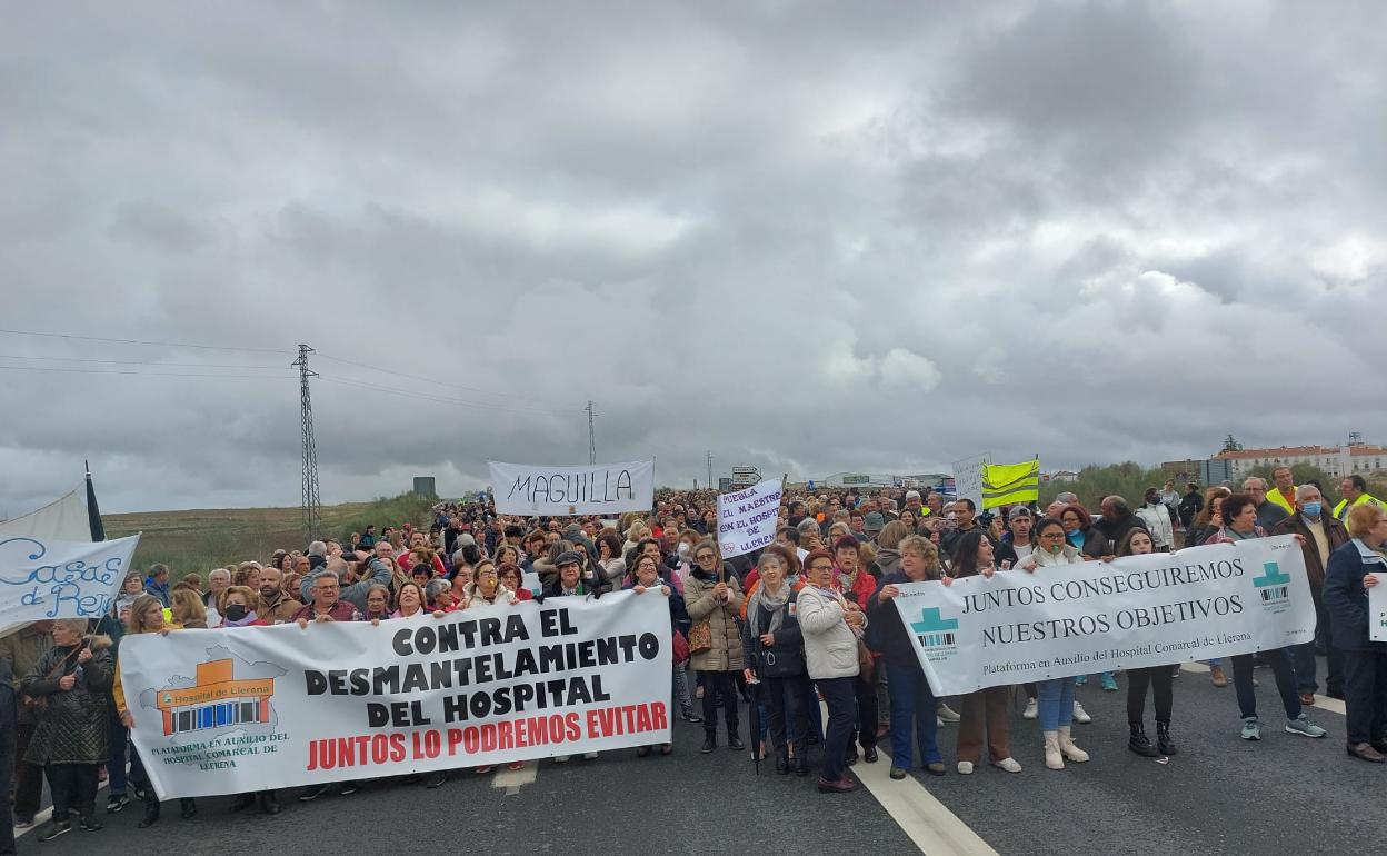 Manifestación esta semana por el hospital de Llerena. 