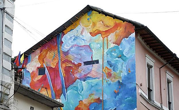 El mural del placentino Míster Piro.