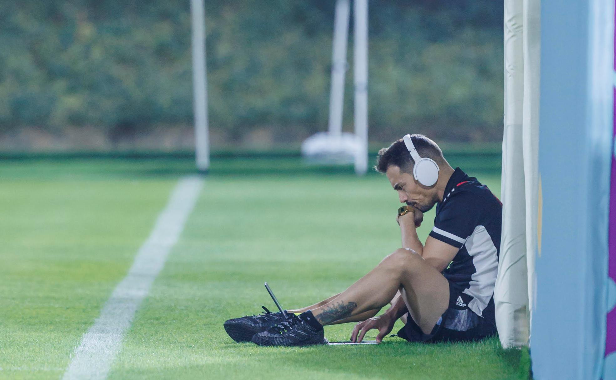 Héctor Rubio, en la Qatar University, donde entrena la selección española. 