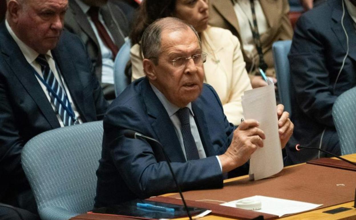 El ministro de Exteriores ruso, Serguéi Lavrov. 