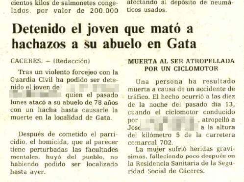 Noticia de la detención el 16 de julio de 1981