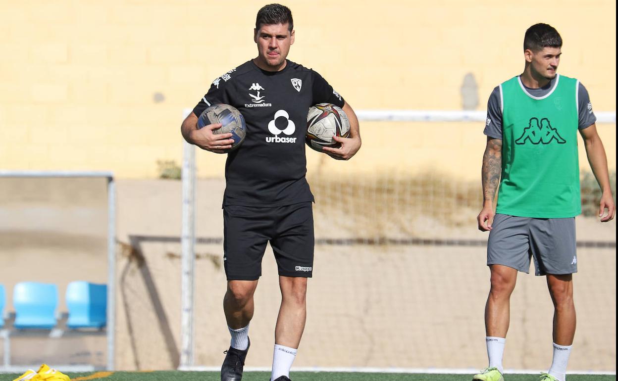 José González 'Gus' durante un entrenamiento de esta temporada. 