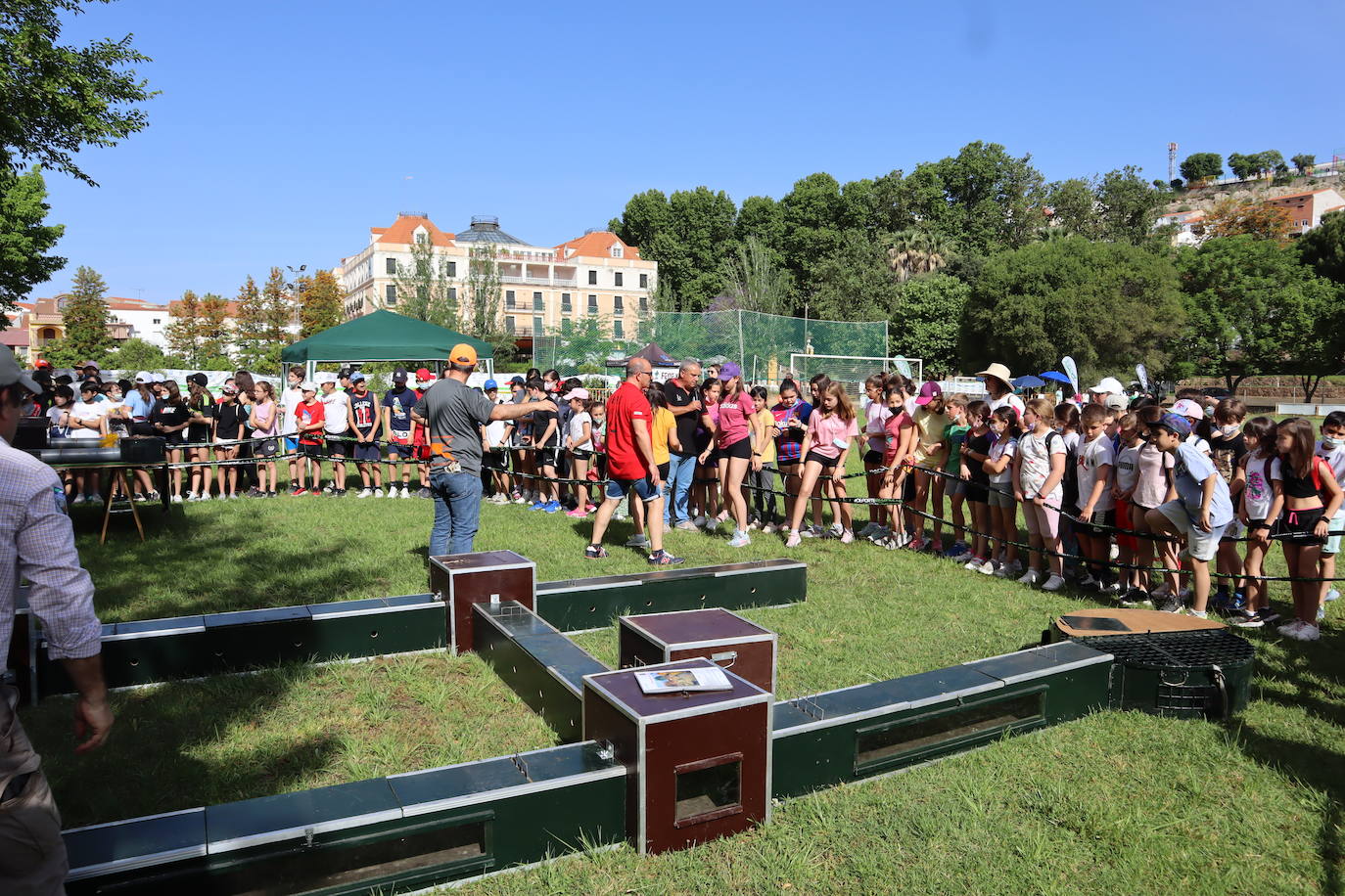 Los escolares conocen de cerca las modalidades de caza. 