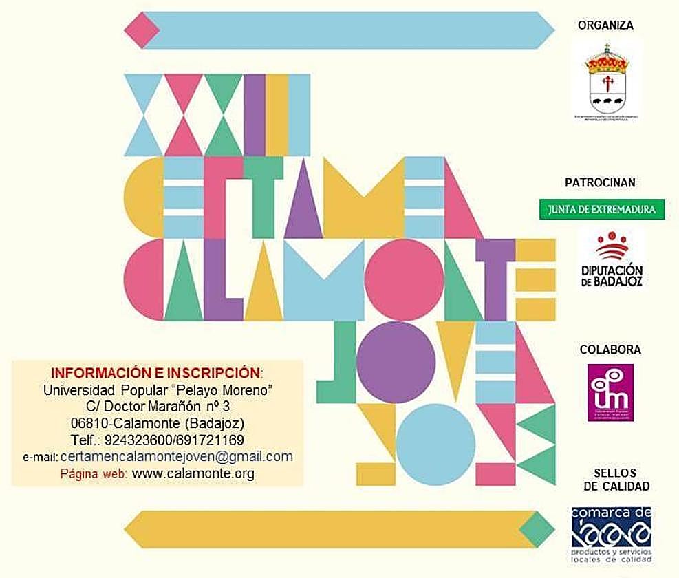 Fechas programadas para los concursos del Certamen Calamonte Joven 2023